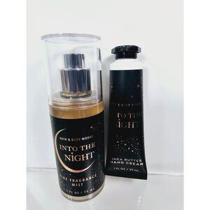INTO THE NIGHT Bath & Body Works Travel Size Set Mist Hand Cream NEW Free Ship